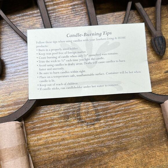 Southern Living Home Cordova Candle Sconces-Set of 2- Distress Brown NEW - Picture 6 of 6